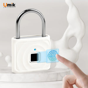 Umiksmart-UMIKSMART Keyless Fingerprint Lock, Waterproof USB Rechargeable Smart Padlock for Bookcase, Suitcase, Locker, Gym, Outdoor Gate, Cosmic Blue Set.