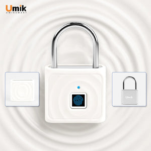 Umiksmart-UMIKSMART Keyless Fingerprint Lock, Waterproof USB Rechargeable Smart Padlock for Bookcase, Suitcase, Locker, Gym, Outdoor Gate, Cosmic Blue Set.