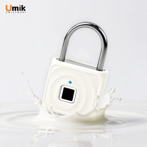 Umiksmart-UMIKSMART Keyless Fingerprint Lock, Waterproof USB Rechargeable Smart Padlock for Bookcase, Suitcase, Locker, Gym, Outdoor Gate, Cosmic Blue Set.