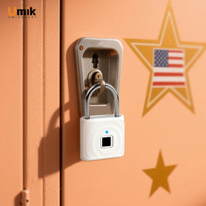 Umiksmart-UMIKSMART Keyless Fingerprint Lock, Waterproof USB Rechargeable Smart Padlock for Bookcase, Suitcase, Locker, Gym, Outdoor Gate, Cosmic Blue Set.