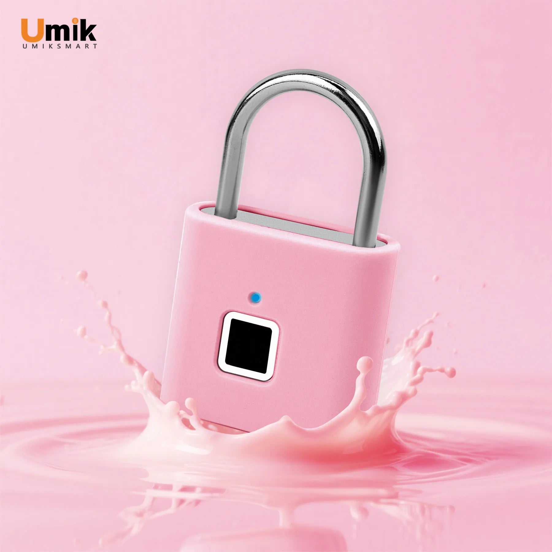 Umiksmart-UMIKSMART Keyless Fingerprint Lock, Waterproof USB Rechargeable Smart Padlock for Bookcase, Suitcase, Locker, Gym, Outdoor Gate, Cosmic Blue Set.