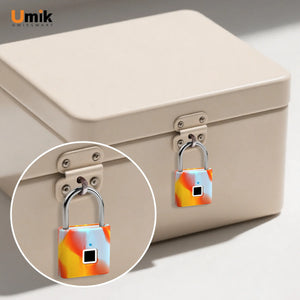 Umiksmart-UMIKSMART Biometric Smart Lock, Keyless Fingerprint Padlock with USB Charging, Waterproof for Gym Locker, Luggage, Storage Box, Fence, School Bag, Cabinet, Classic Green.
