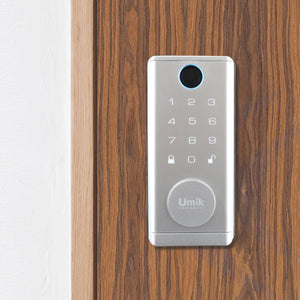Umiksmart-Smart Lock D3 – IP65 Waterproof, Fingerprint & App Access Silver.