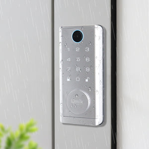 Umiksmart-Smart Lock D3 – IP65 Waterproof, Fingerprint & App Access Silver.
