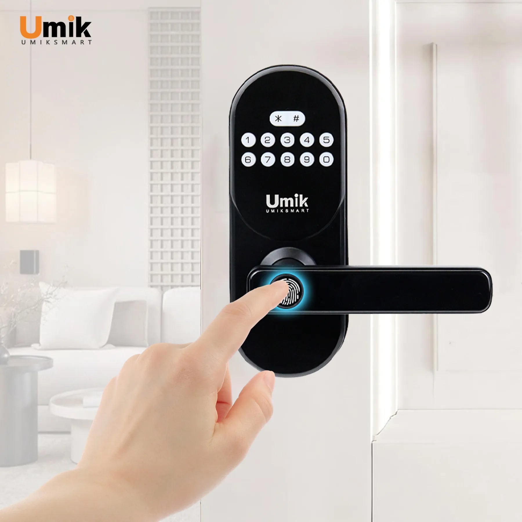 Umiksmart-Smart Door Lock H5 – App, Fingerprint & Key Access.