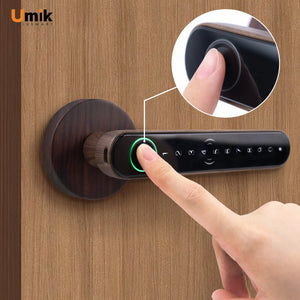 Umiksmart-UMIK UMIKSAMRT Smart Lock - Smart Security and Home Automation for Your Home wood grain.