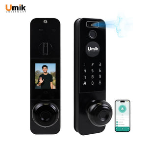 Umiksmart-Umik Smart Lock – 6-in-1 Video Doorbell Lock with Tuya App & Multi-Access.