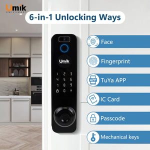 Umiksmart-Umik Smart Lock – 6-in-1 Video Doorbell Lock with Tuya App & Multi-Access.