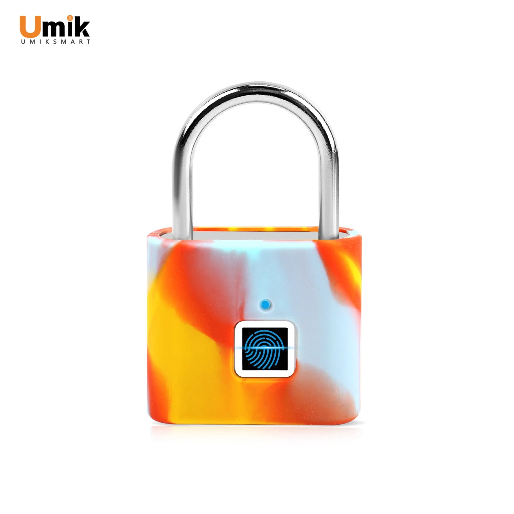 Umiksmart-UMIKSMART Biometric Smart Lock, Keyless Fingerprint Padlock with USB Charging, Waterproof for Gym Locker, Luggage, Storage Box, Fence, School Bag, Cabinet, Classic Green.