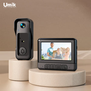 Umiksmart-X6 Video Doorbell with Monitor - High-Resolution, Two-Way Audio, Easy Installation.