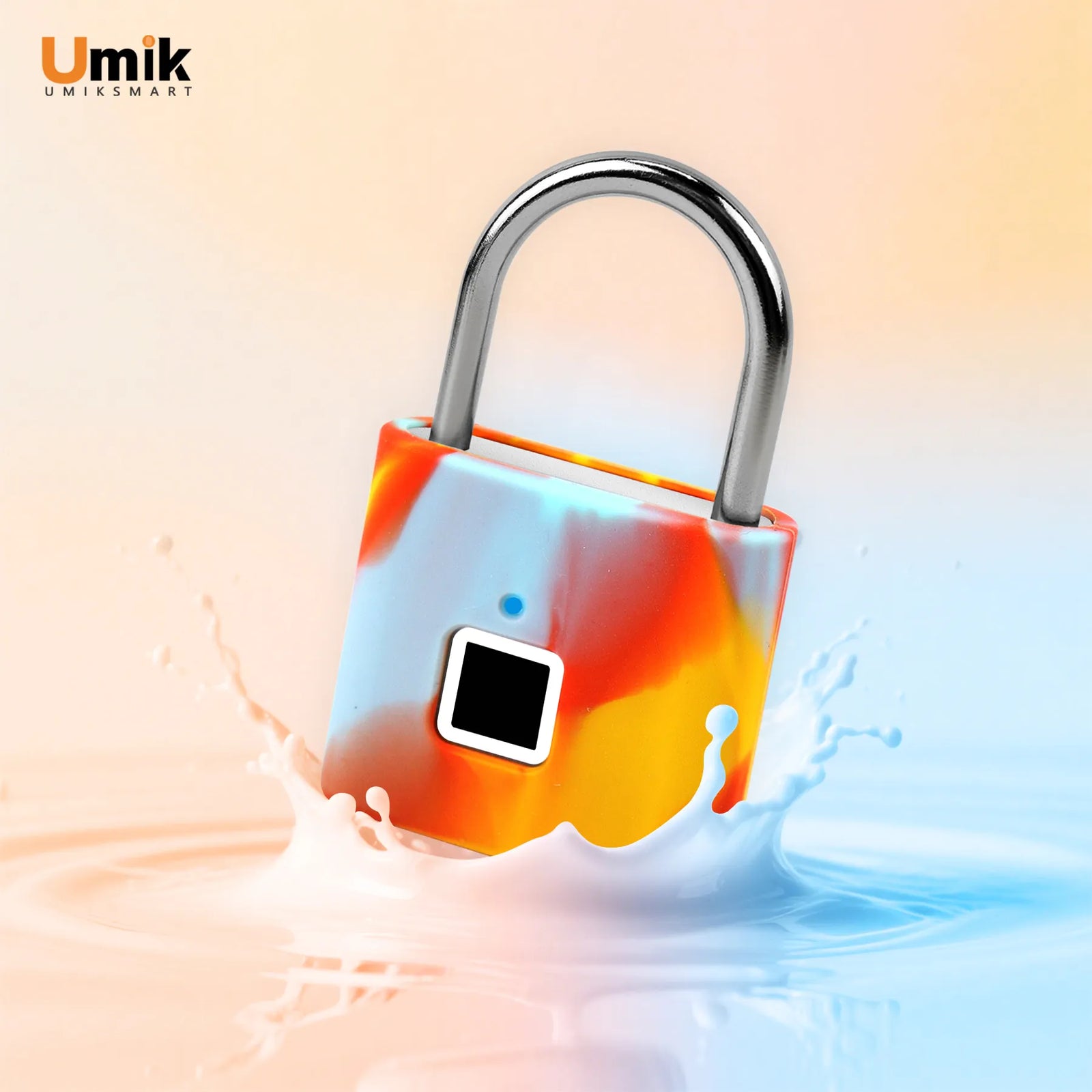 UMIKSMART Biometric Smart Lock, Keyless Fingerprint Padlock with USB Charging, Waterproof for Gym Locker, Luggage, Storage Box, Fence, School Bag, Cabinet, Classic Green