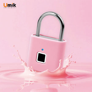 Umiksmart-UMIKSMART Keyless Fingerprint Lock, Waterproof USB Rechargeable Smart Padlock for Bookcase, Suitcase, Locker, Gym, Outdoor Gate, Cosmic Blue Set.