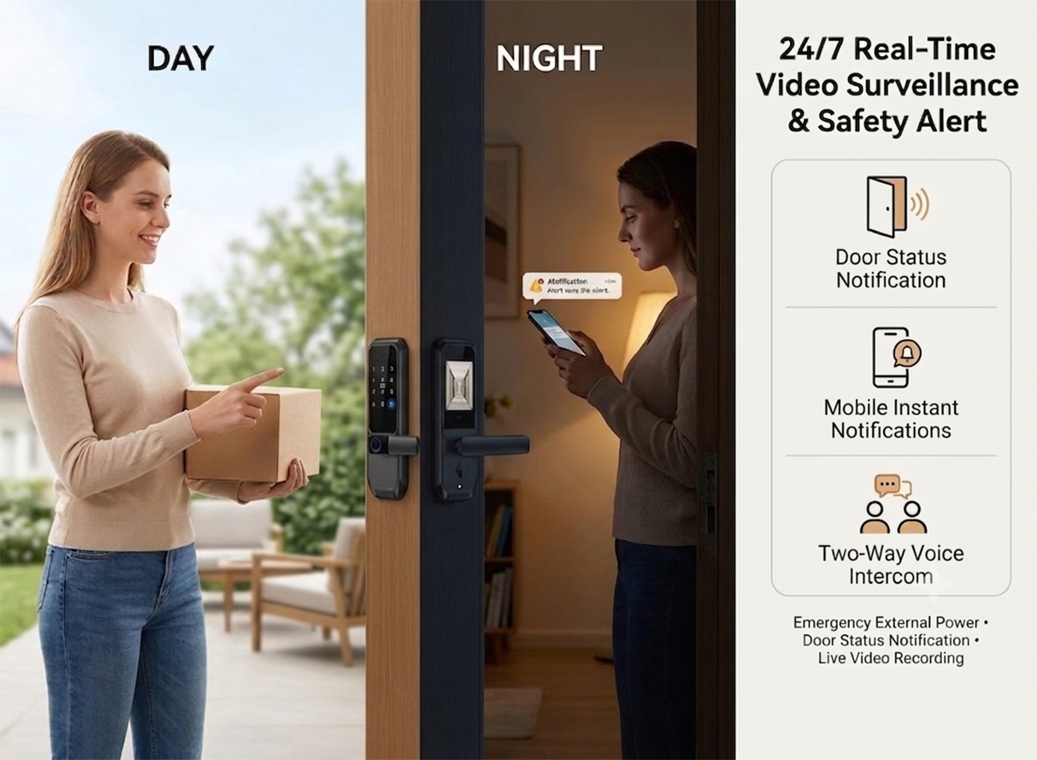 Camera and doorbell built in.