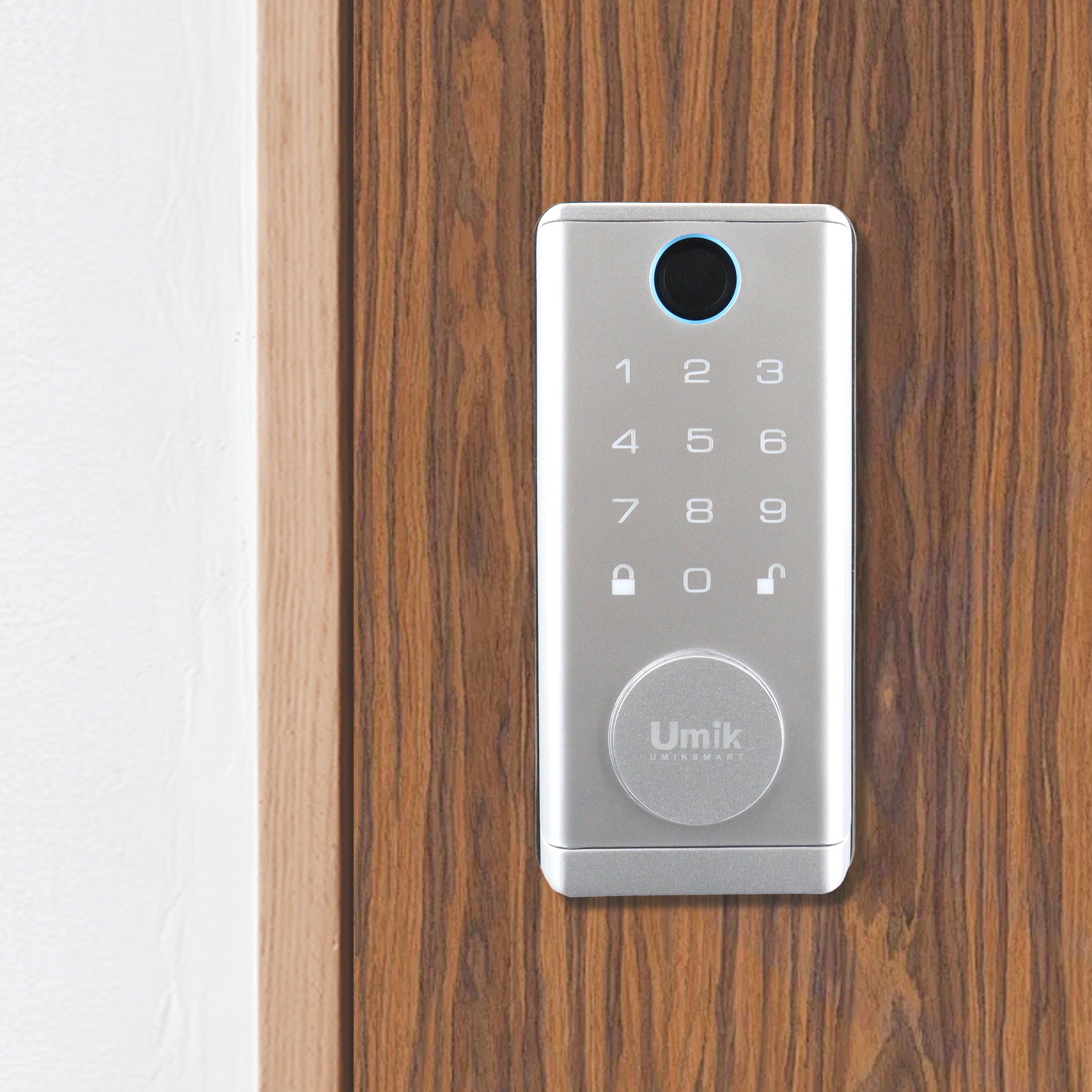 Umiksmart-Smart Lock D3 – IP65 Waterproof, Fingerprint & App Access Silver.