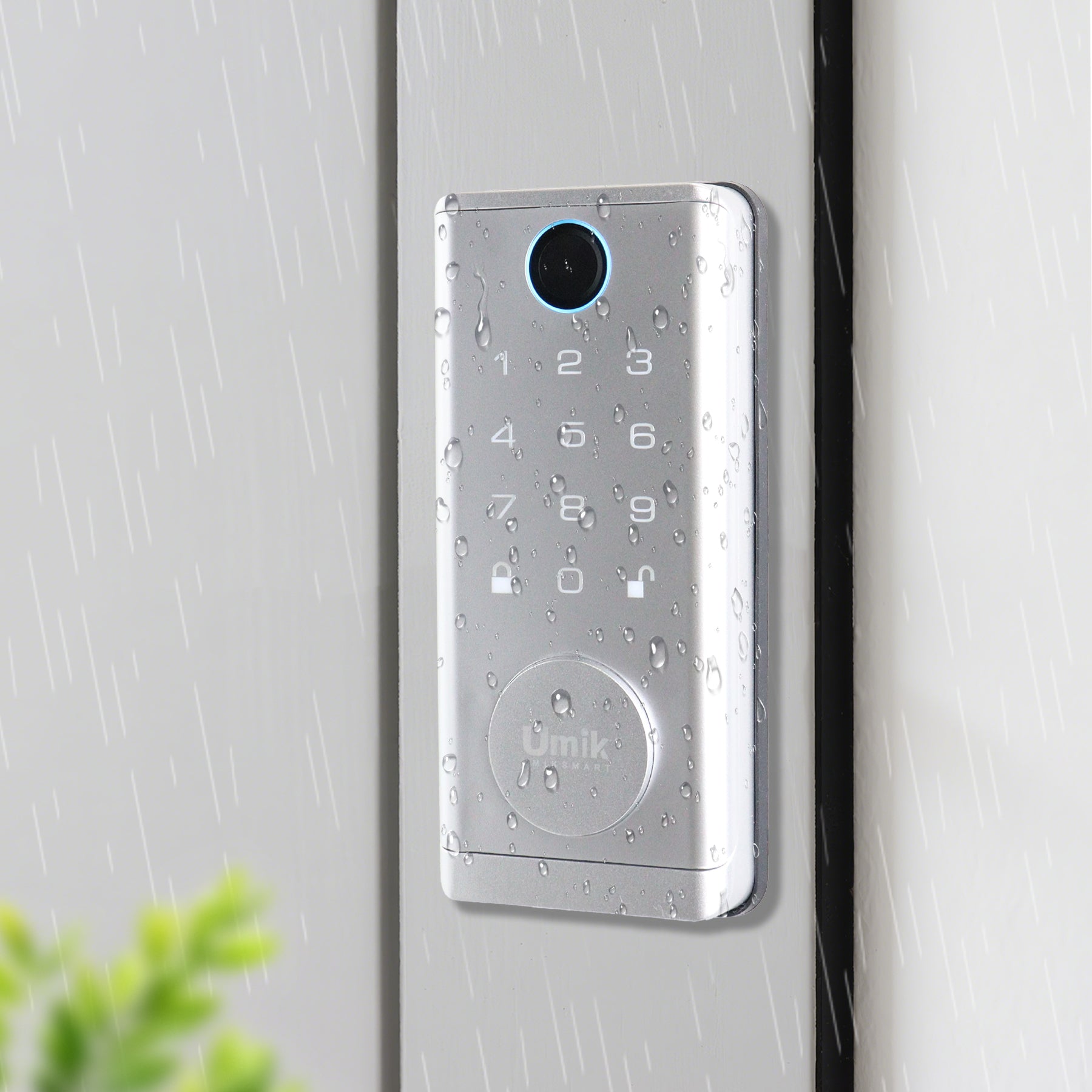 Umiksmart-Smart Lock D3 – IP65 Waterproof, Fingerprint & App Access Silver.