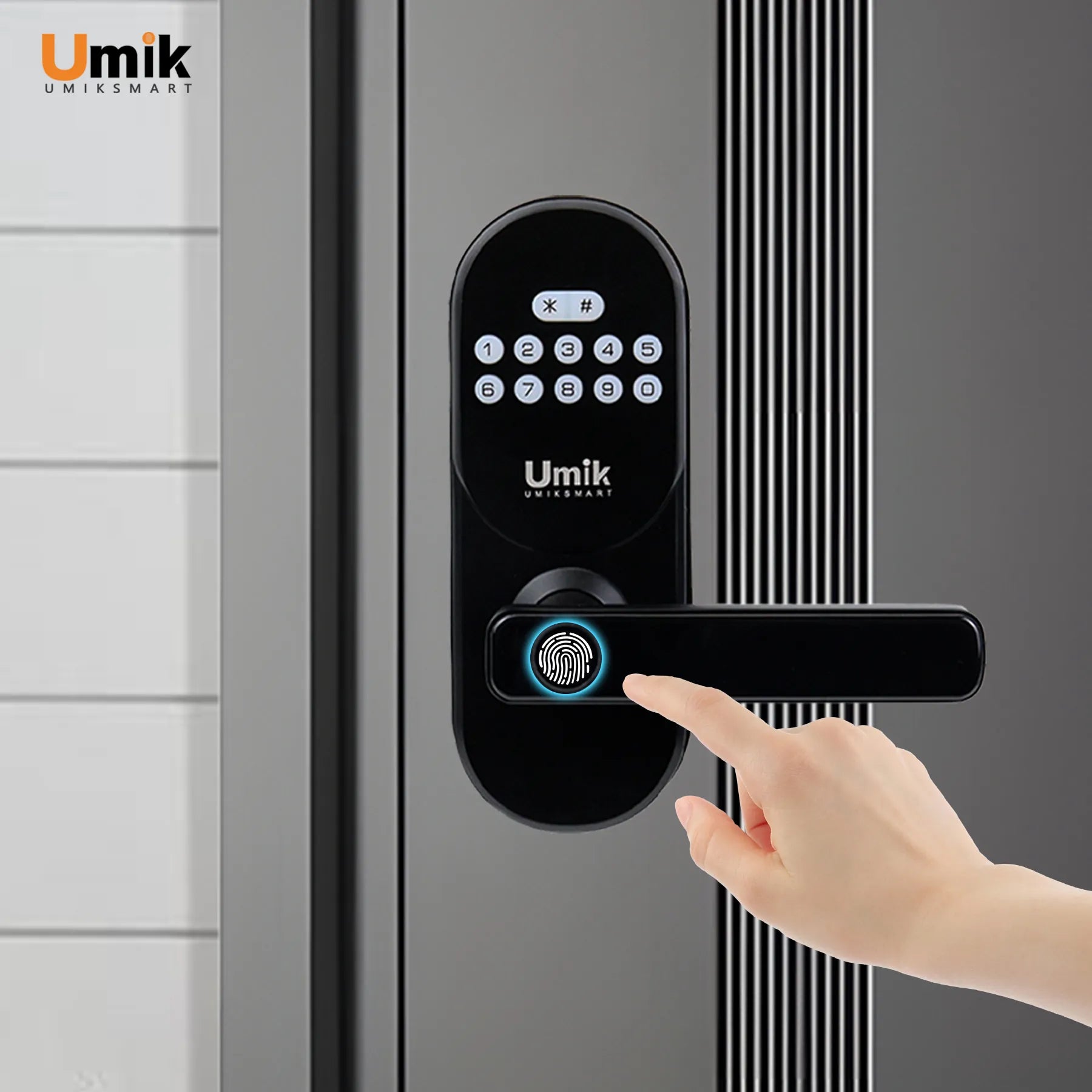 Umiksmart-Smart Door Lock H5 – App, Fingerprint & Key Access.