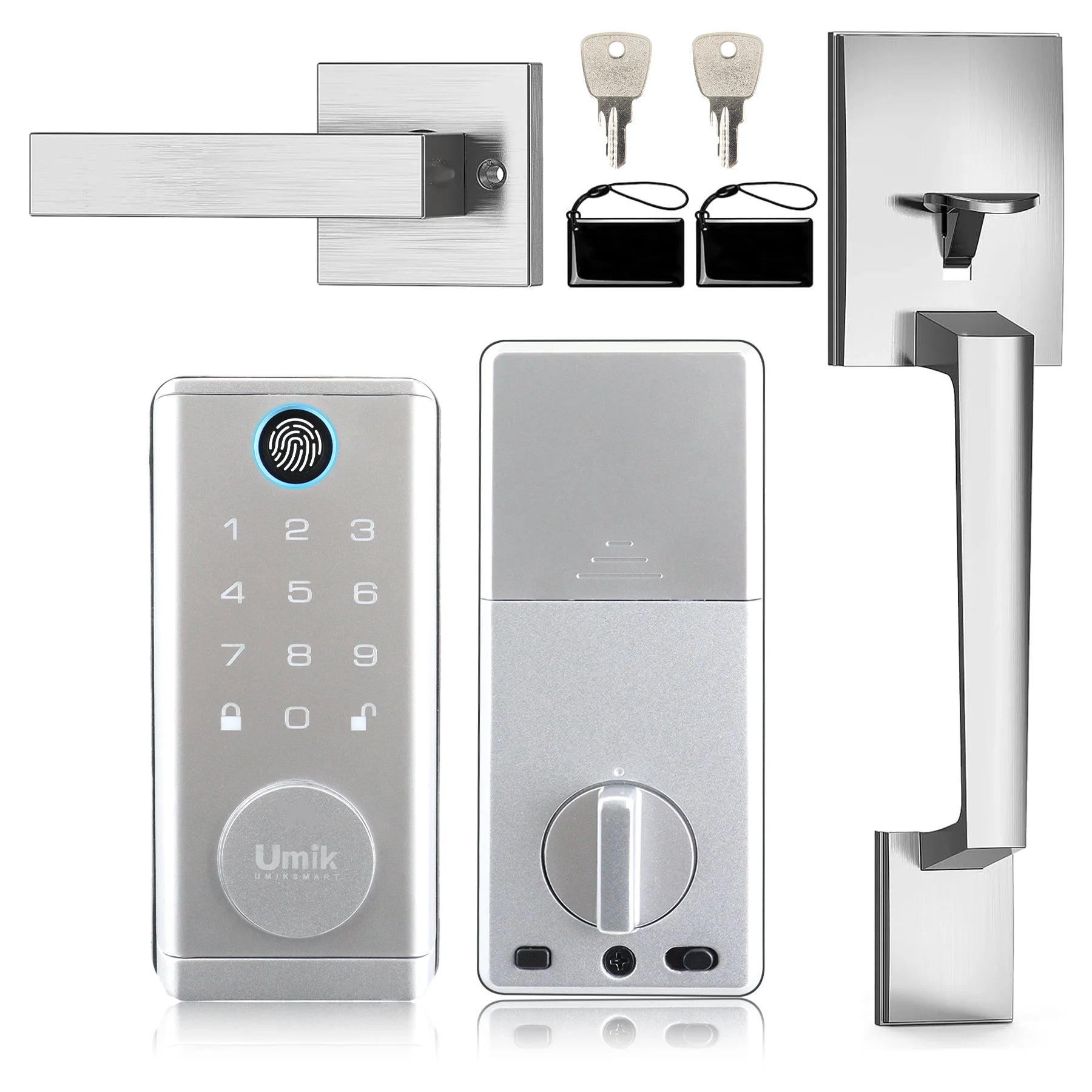 Smart Lock D3 – IP65 Waterproof, Fingerprint & App Access Silver